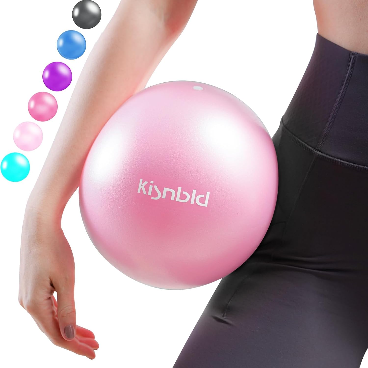 Pilates Yoga Workout At Home - 小型エクササイズボール、9インチミニピラティスボール、耐爆破性と滑り止め加工のミニヨガボール、安定性、フィットネス、理学療法、ストレッチ、体幹強化トレーニングに最適、自宅ジムやオフィスで使用可能