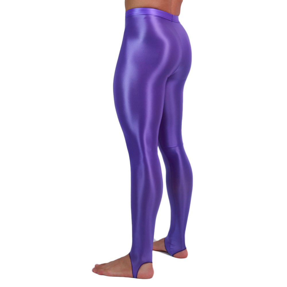 Pilates Yoga Leggings - メンズスリムタイツペンシルパンツ、ステインスムースオイルグロッシーシャイニーエラスティックヨガレギンス、シースルーフルパンツ、プラスサイズ
