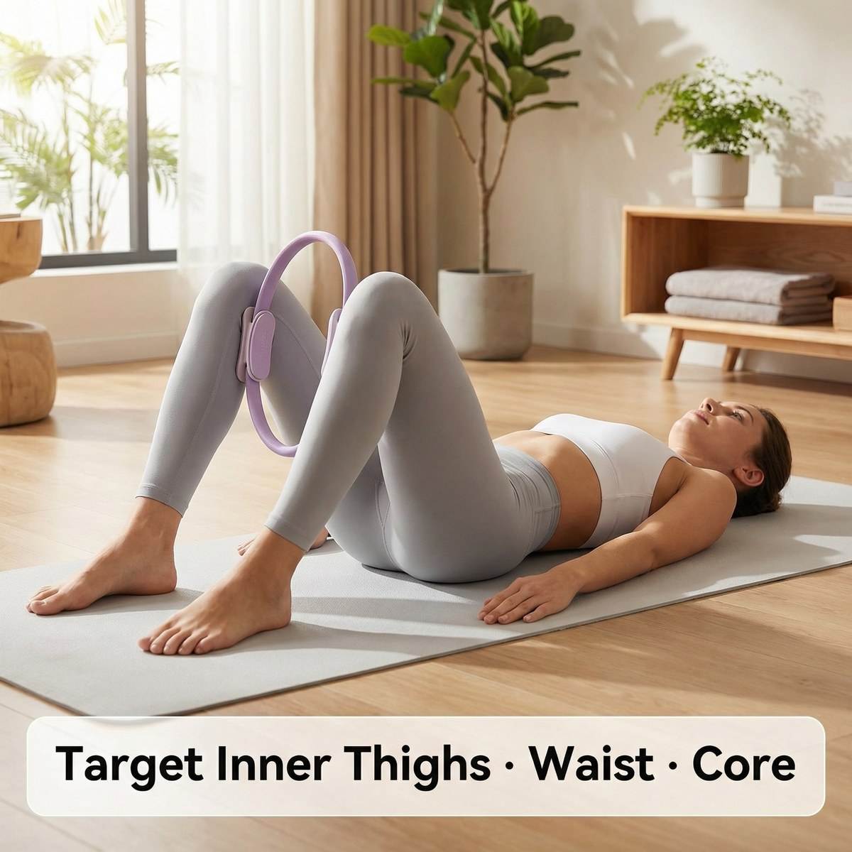 Pilates Ring Magic - 38cm ピラティスリング ヨガマジックサークル コアトレーナー 太もも引き締めと骨盤底筋強化用 ホームフィットネス