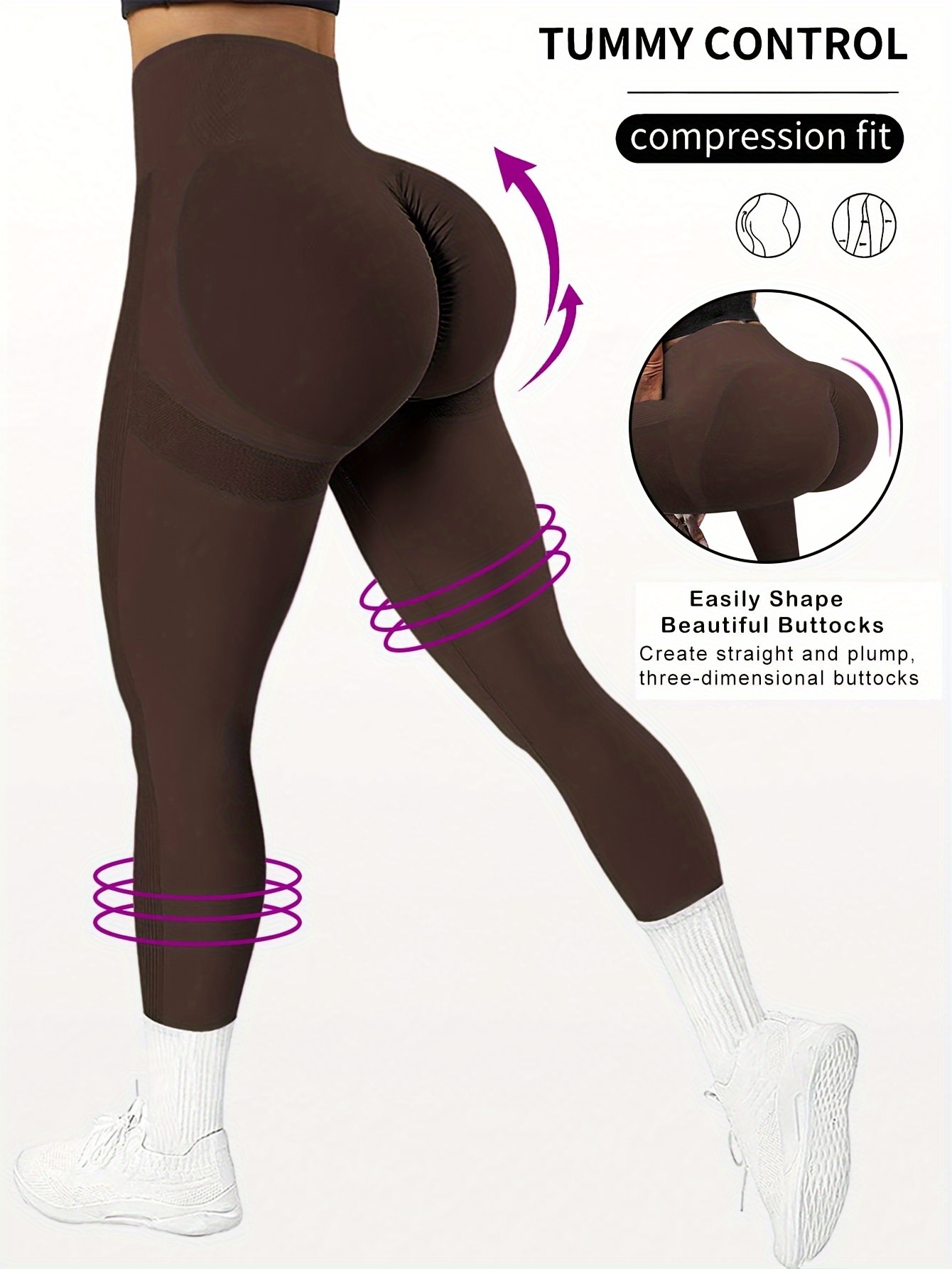 Pilates Yoga Leggings - CZGUKE シームレス レディース ハイウエスト ヨガパンツ タイトウエスト