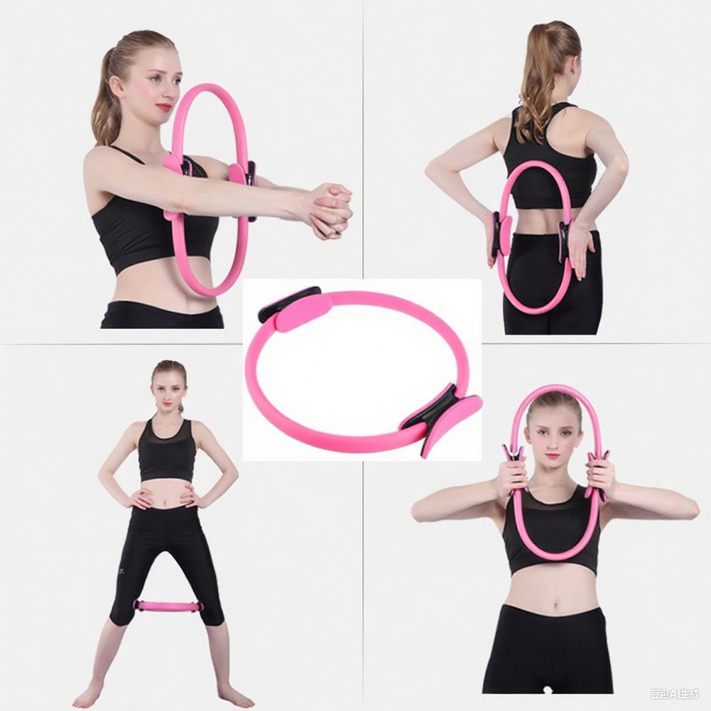 Pilates Ring Magic - ピラティスリング フィットネスリング ポータブルヨガリング フィットネスサークル 柔軟な抵抗運動器具 太もも、腹筋、脚用