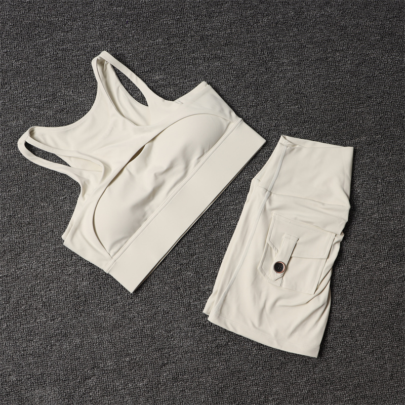フィットネスショーツヨガセット女性のトラックスーツハイウエス - Pilates Yoga Leggings のレビューと価格
