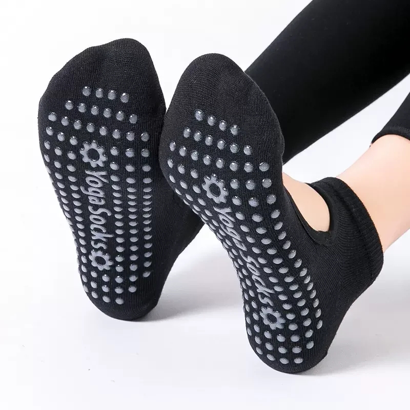 高品質の女性ヨガソックス滑り止め通気性背中の開いたピラティス - Pilates Yoga Grip Socks のレビューと価格