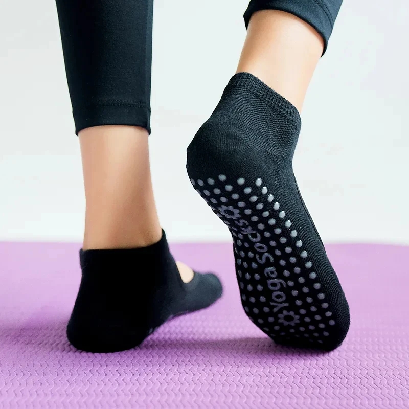 高品質の女性ヨガソックス滑り止め通気性背中の開いたピラティス - Pilates Yoga Grip Socks のレビューと価格