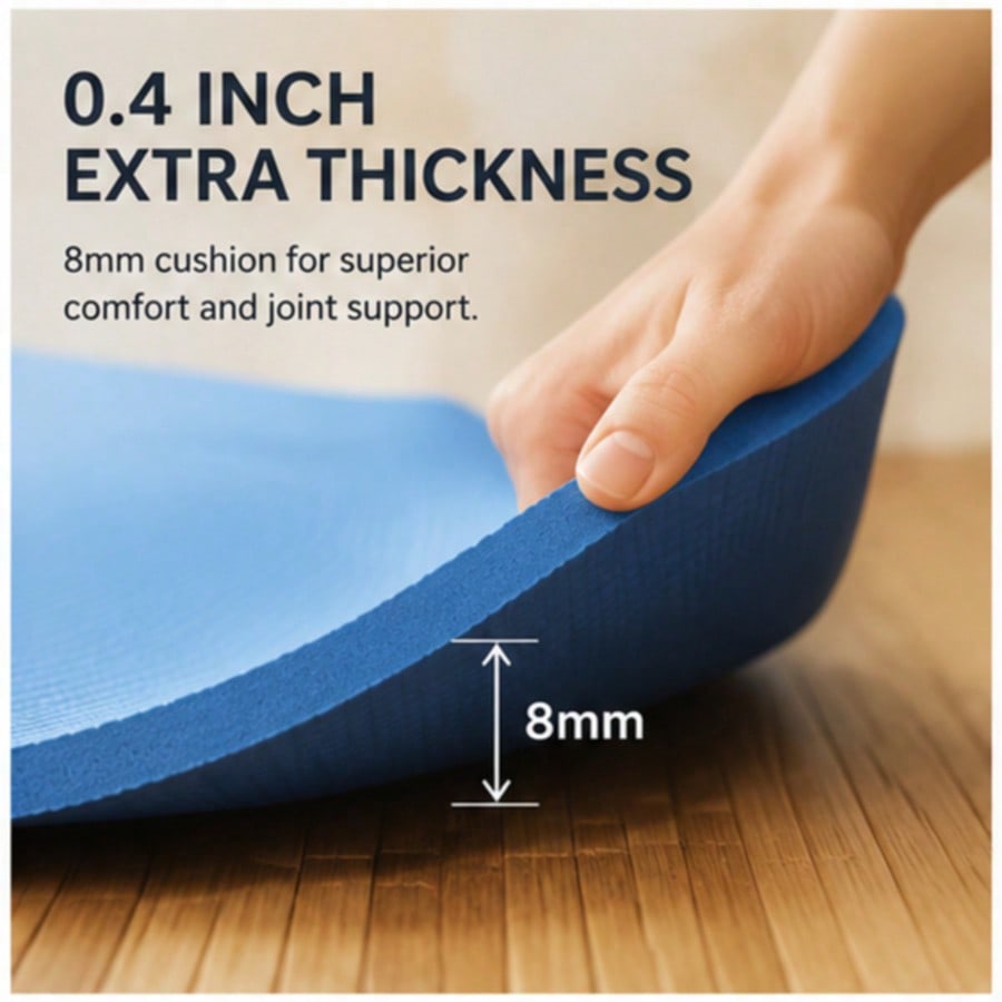 エクストラワイド8mm TPEヨガマット、滑り止め付き、キャ - Pilates Yoga Hiit のレビューと価格