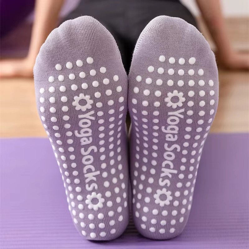 通気性タオル底ヨガソックス女性シリコーンノンスリップ包帯ピラ - Pilates Yoga Grip Socks のレビューと価格