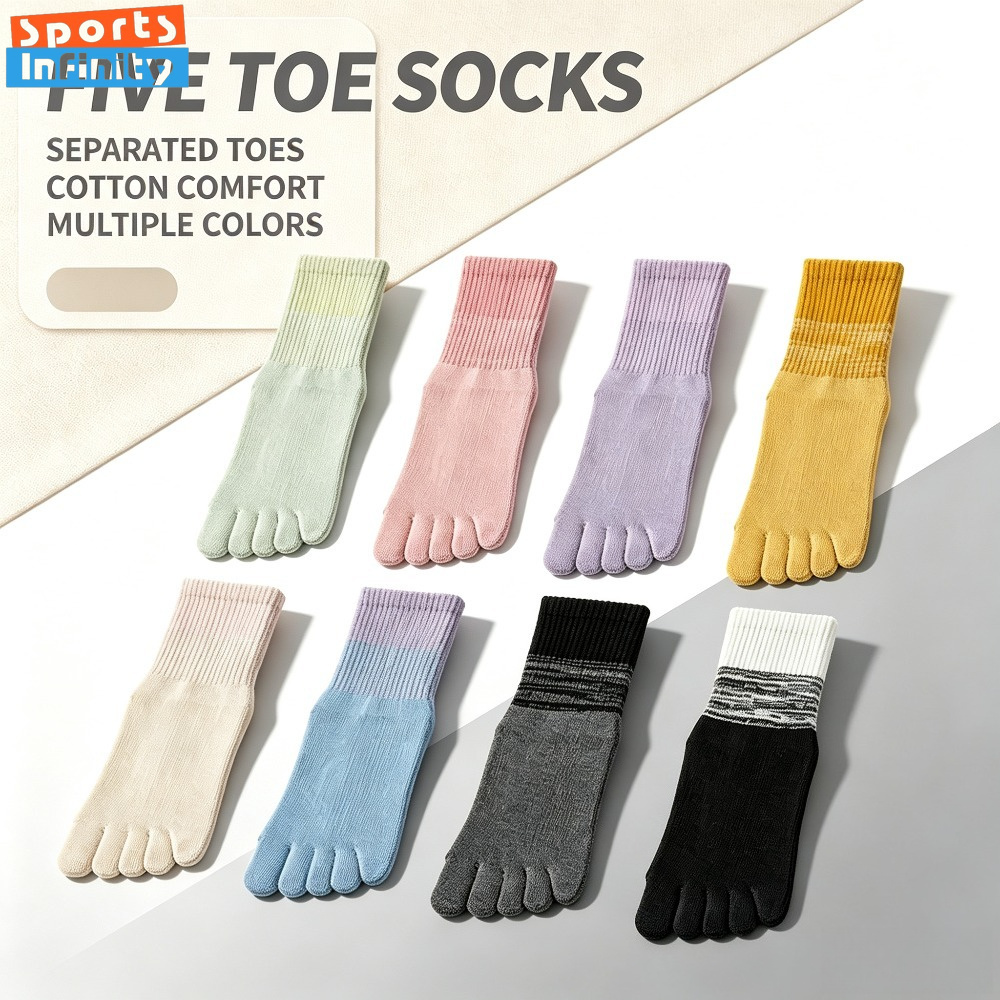 女性用つま先ヨガソックス、滑り止め付き5本指グリップソックス - Pilates Yoga Grip Socks のレビューと価格