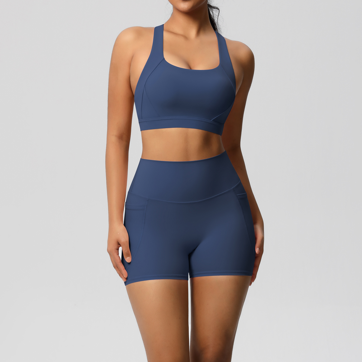 2 個スポーツウェアポケット付きヨガセットジム服ヨガスーツ女 - Pilates Yoga Leggings のレビューと価格