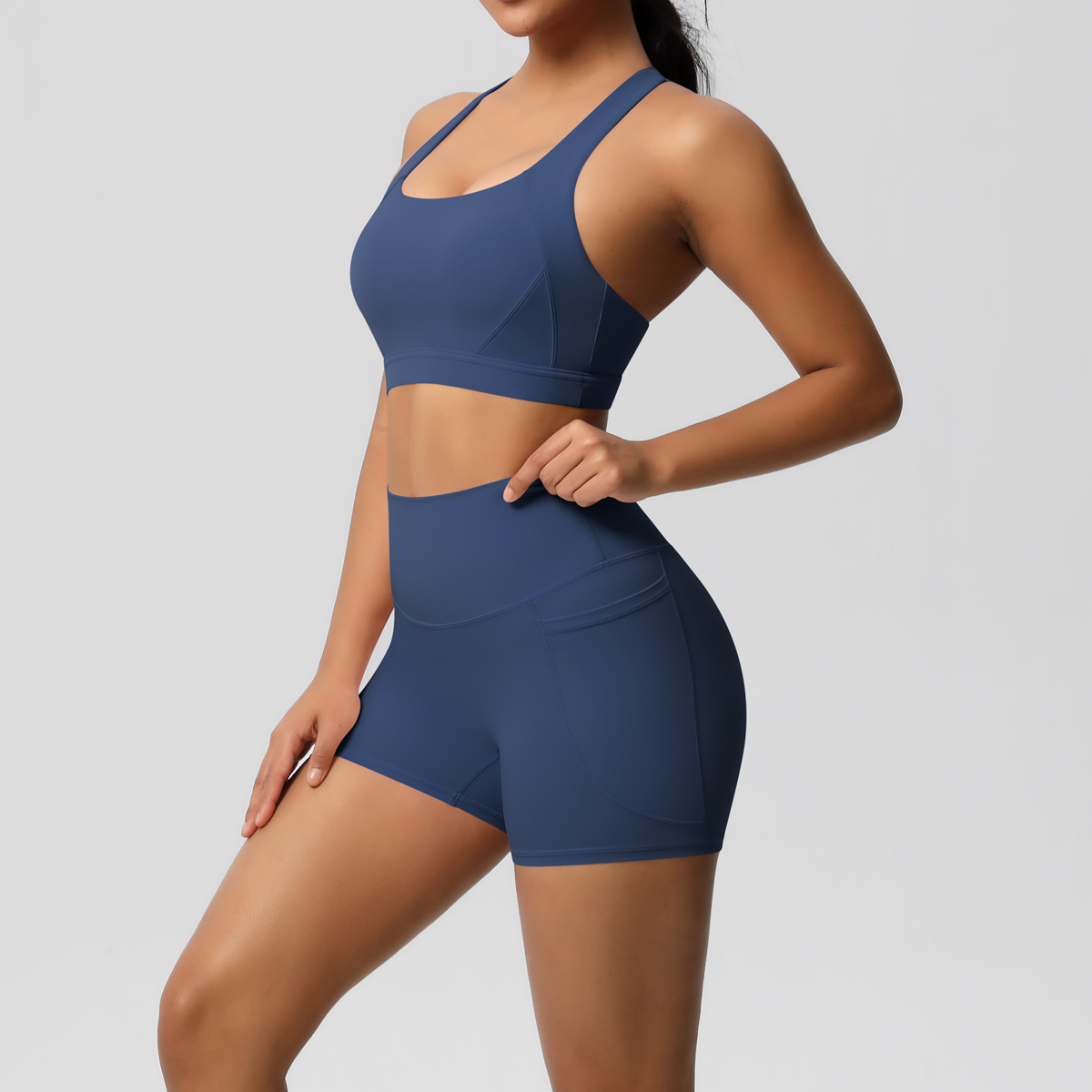 2 個スポーツウェアポケット付きヨガセットジム服ヨガスーツ女 - Pilates Yoga Leggings のレビューと価格
