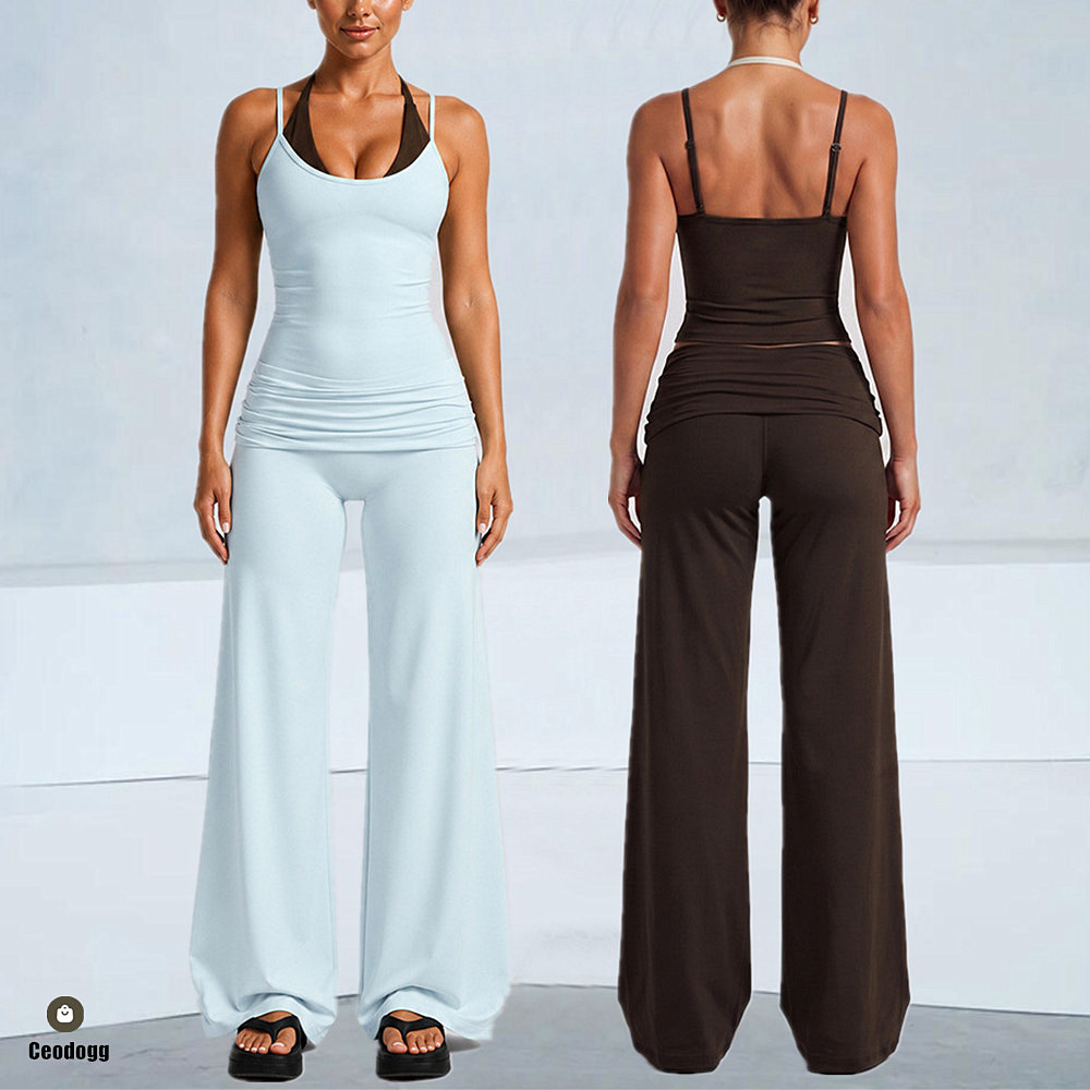 パッド入り レディース ドット柄 ホルターネック ダブルスト - Pilates Yoga Leggings のレビューと価格