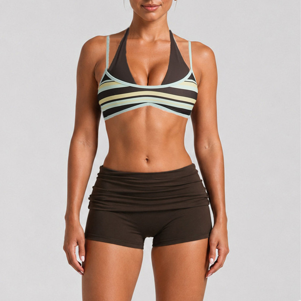パッド入り レディース ドット柄 ホルターネック ダブルスト - Pilates Yoga Leggings のレビューと価格