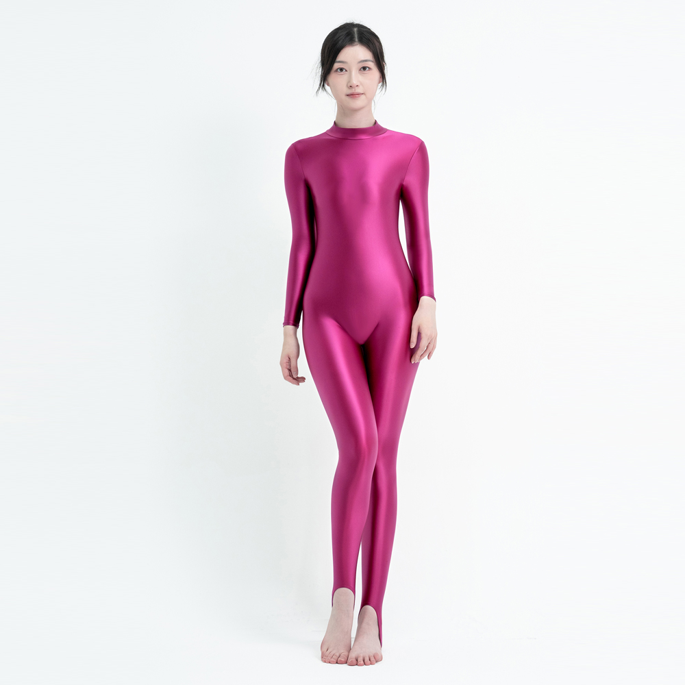 MJINM 光沢のあるボディスーツタイトフィットオイルスムー - Pilates Yoga Leggings のレビューと価格